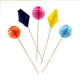 Set de 4 Pinchos Decorativos de Nido de Abeja 12cm