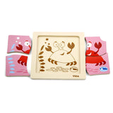 فيغا تويز بازل خشبي مسطح على شكل سلطعون – +12 شهر