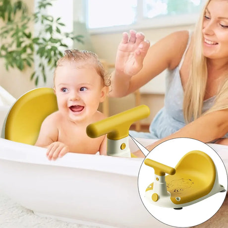 Baby Bath Seat with Backrest & Support Handle