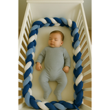 Babymat Protector de cuna trenzado - Azul