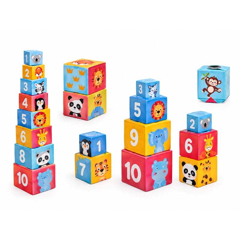 Eurekakids Cubes de Construction à Empiler 12M+