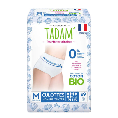 Tadam’ Culottes Fuites Urinaires Plus Taille M X9