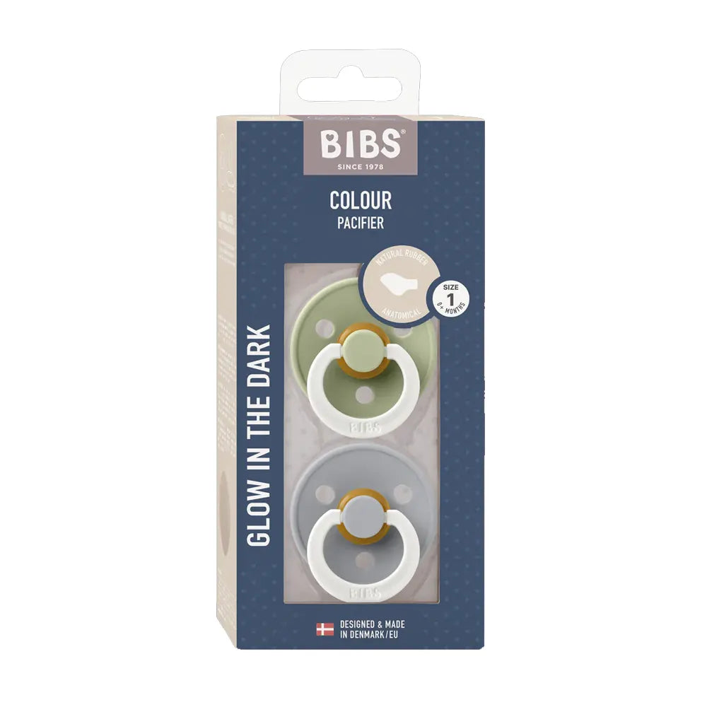 BIBS Pack de 2 Chupetes Anatómicos - Salvia/Nube - GLOW