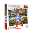 Trefl Puzzle 4-en-1 Dinosaures - 4+