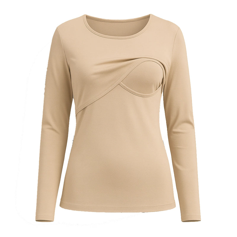 بامبيدو كنزة رضاعة بأكمام طويلة - بيج