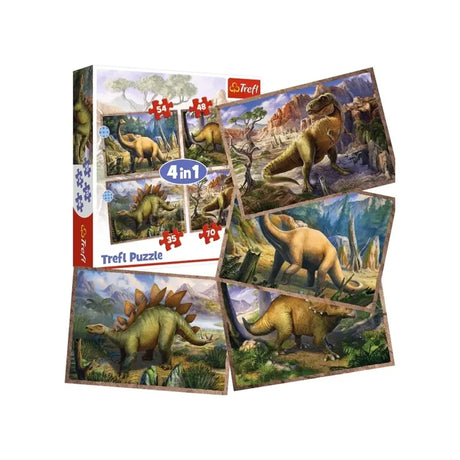 Trefl 4-in-1 Dinosaurs Puzzle - 4A+