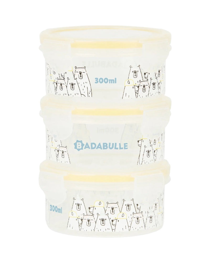 Badabulle 3 Pots De Conservation Maxi Box - 300ml.