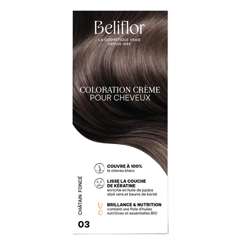 Beliflor Single-Dose Cream Hair Dye 120ml - No. 03 Dark Brown