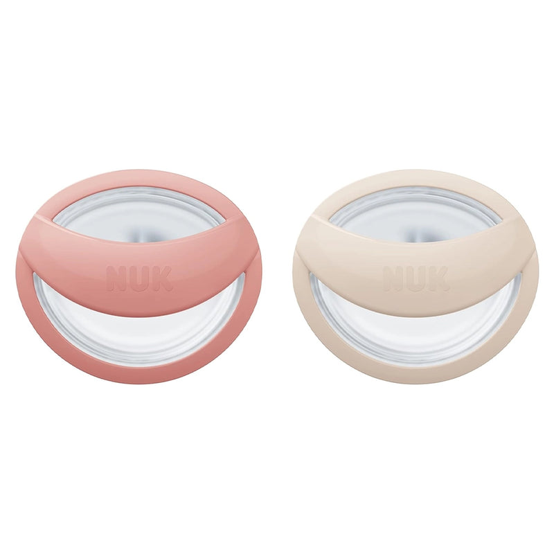 NUK Lote de 2 Chupetes MommyFeel 0-9M - Rosa y Beige