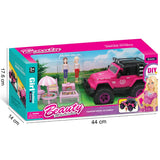 Doll Set with Pink Miniature Car