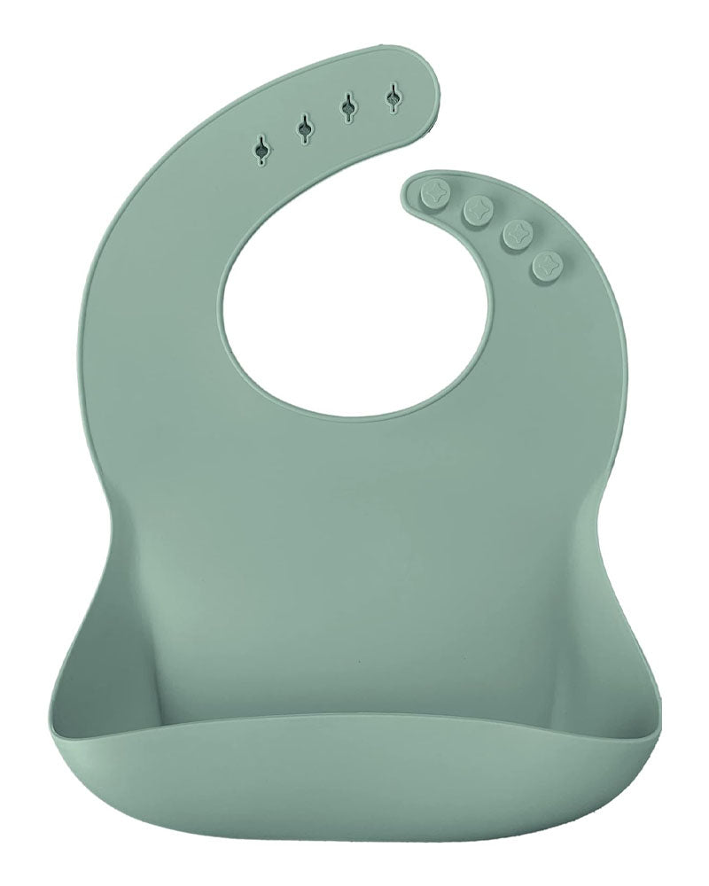 MINIKOIOI Silicone Bib with Neck Ring - Green