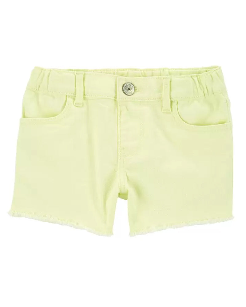 Short en Denim en Sergé Fluo OshKosh - Jaune