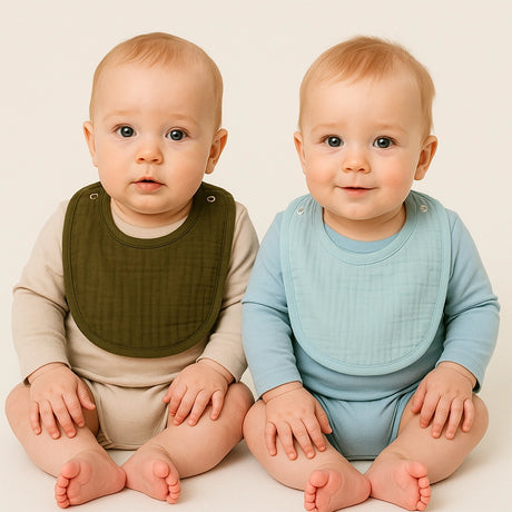 Lot de 2 Bavoirs Babymat - Baby Green