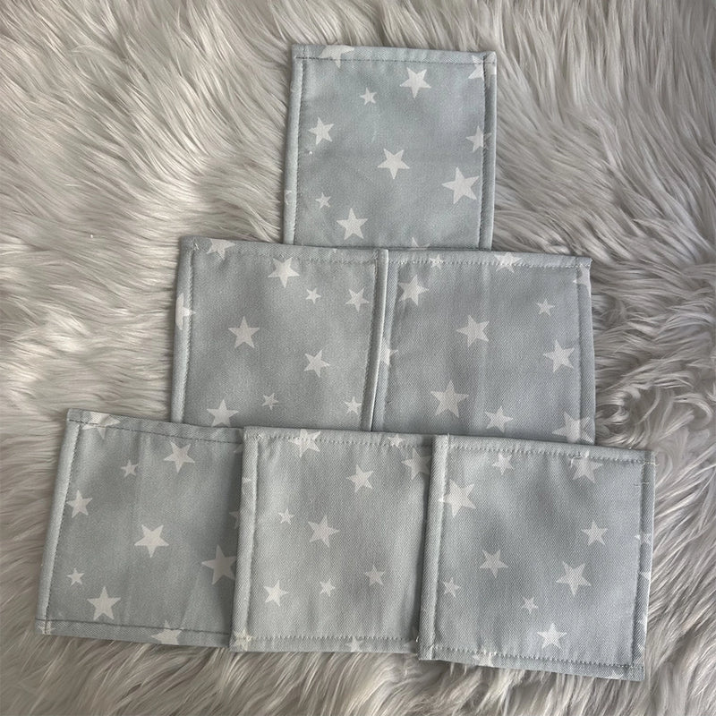 Babymat Set de 6 toallitas - Petit Coton - Estrella azul