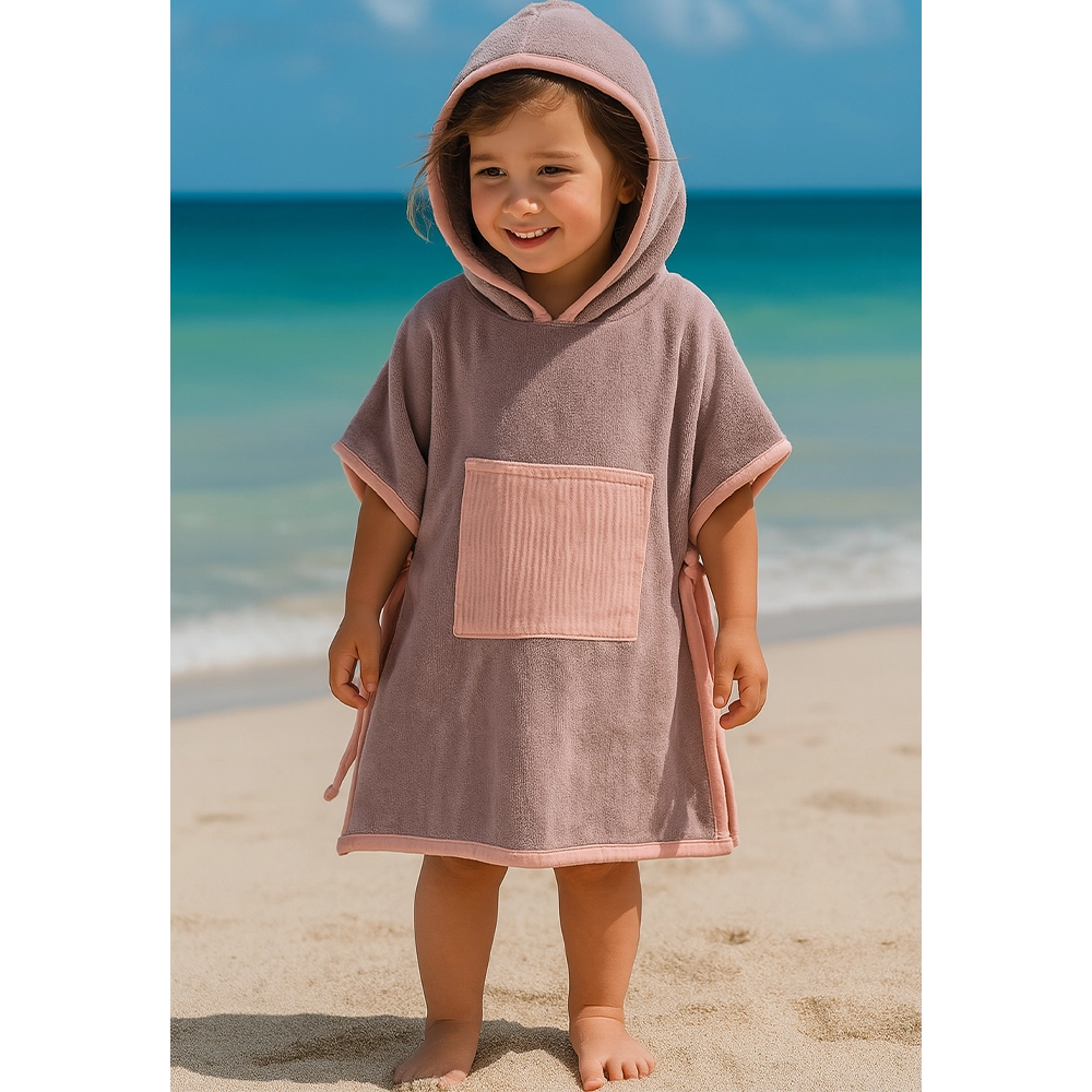 Babymat Poncho de Plage - Rose