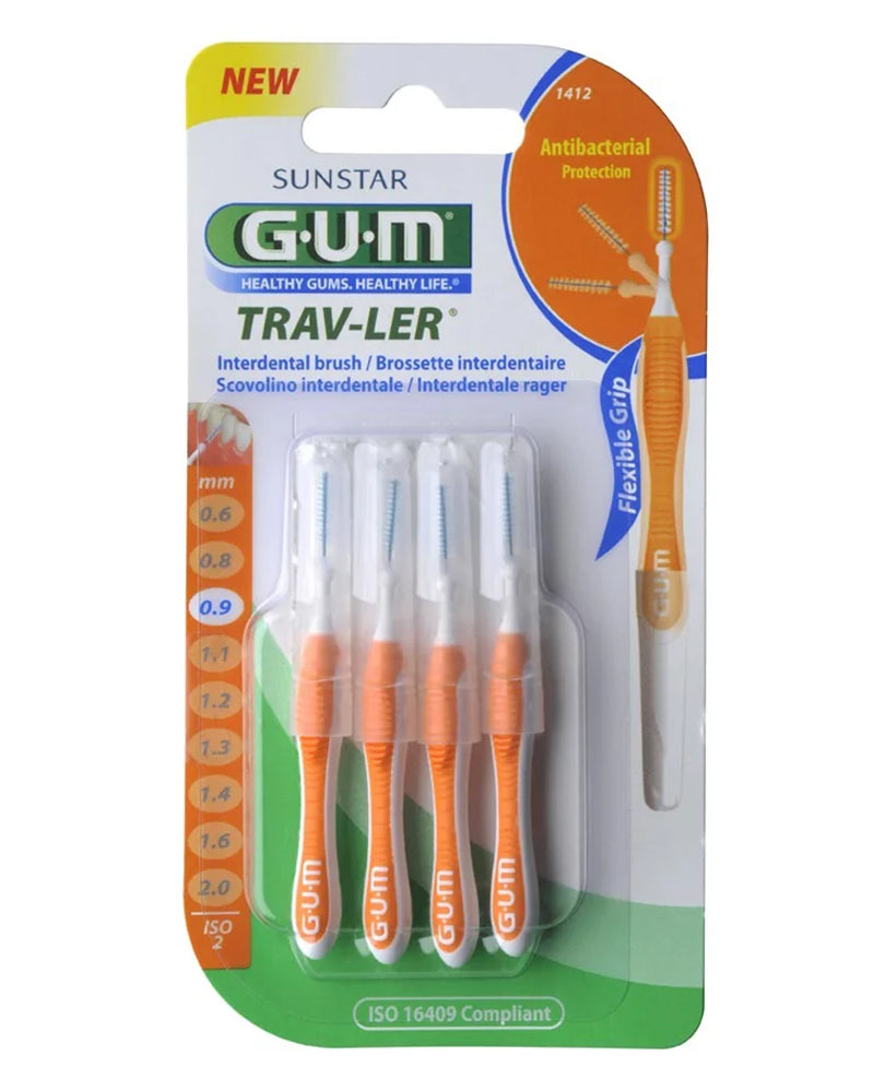 G.U.M Trav-Ler Fine Brossettes Interdentaires 0.9mmx4