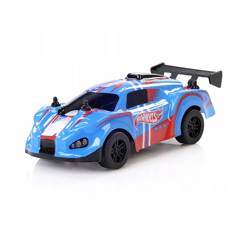 Mondo Motors Hot Wheels RC Race Team + Télécommande - Bleu Ciel & Rouge