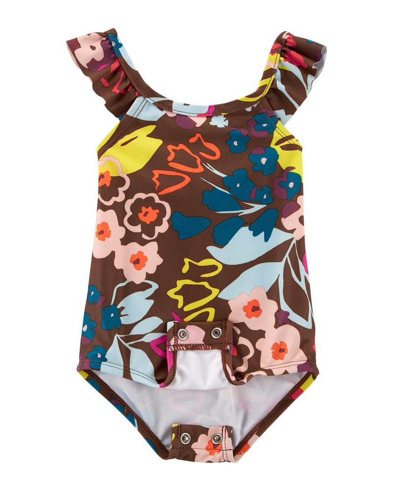 Maillot De Bain 1 Pièce À Fleurs Bébé Carter's - Marron