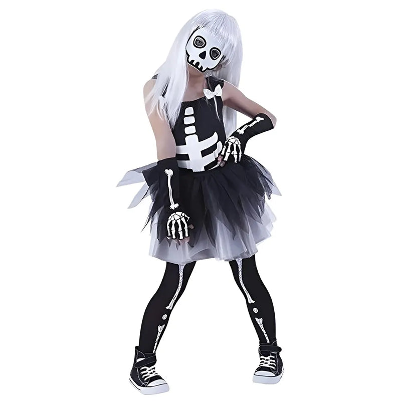 Skeleton Girl Costume with Tutu