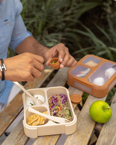 Lunchbox Bento avec Fourchette et Cuillère Citron - Caramel