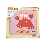 فيغا تويز بازل خشبي مسطح على شكل سلطعون – +12 شهر