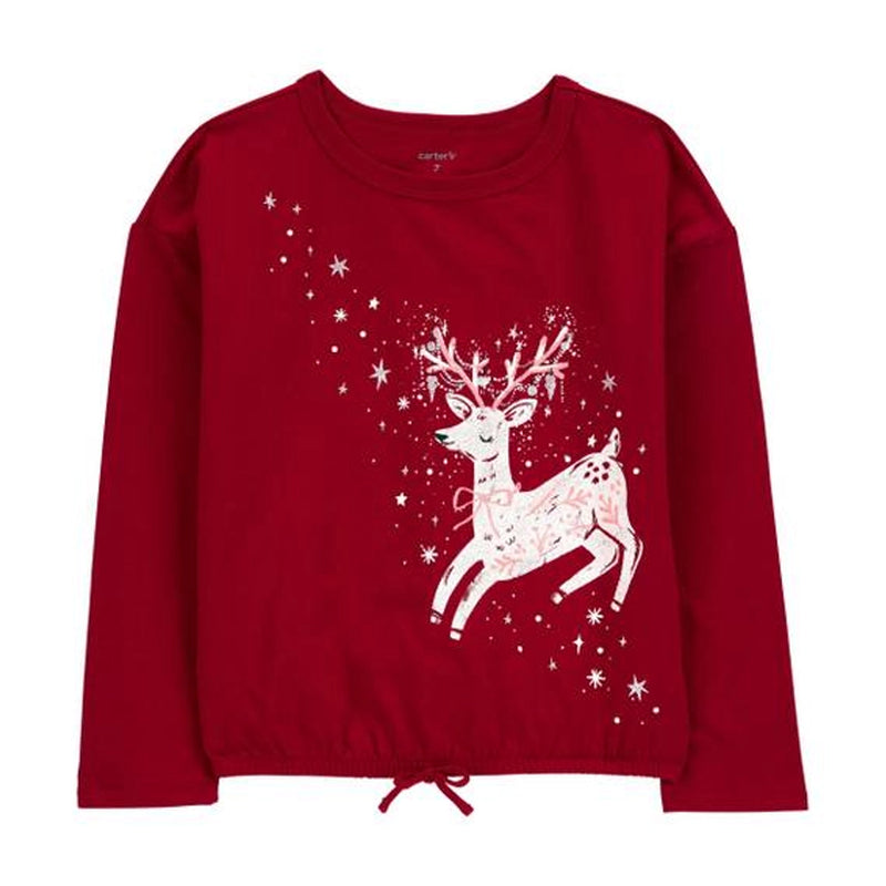 Carter's Long Sleeve T-Shirt - Red Reindeer