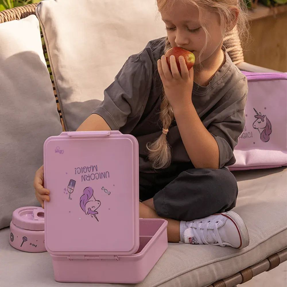 Grande Lunchbox avec pot Alimentaire Isotherme - Licorne