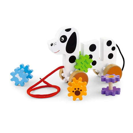 Viga Toys Chien à Tirer avec Engrenages 18M+