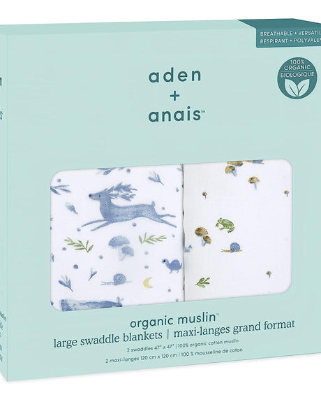 Lot de 2 Maxi-langes en coton Bio Aden+Anais - Outdoors