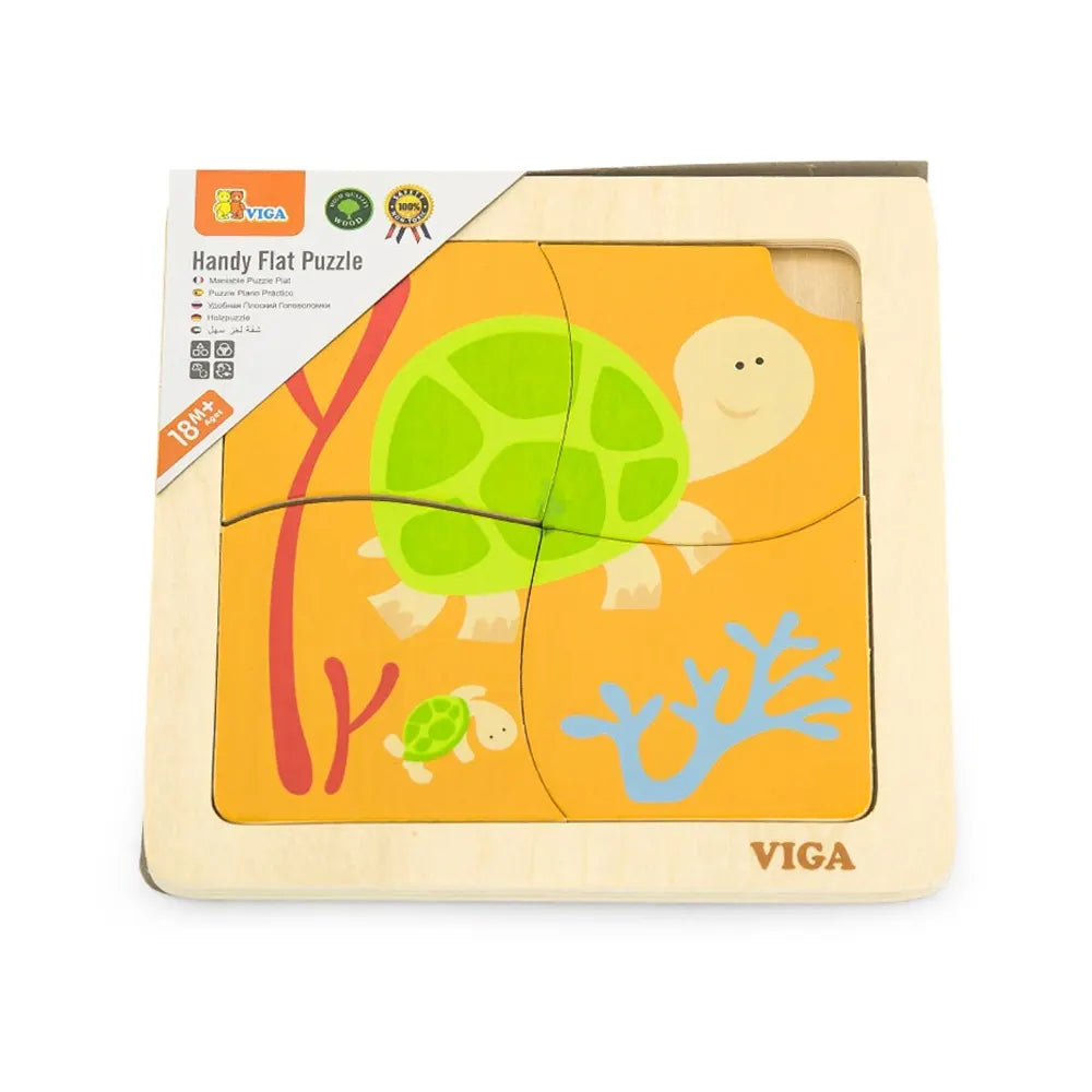 فيجا تويز بازل مسطح خشبي سلحفاة – +12 شهراً