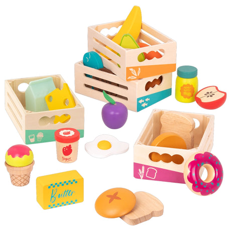 B. Toys Ensemble de Nourriture en Bois 3A+