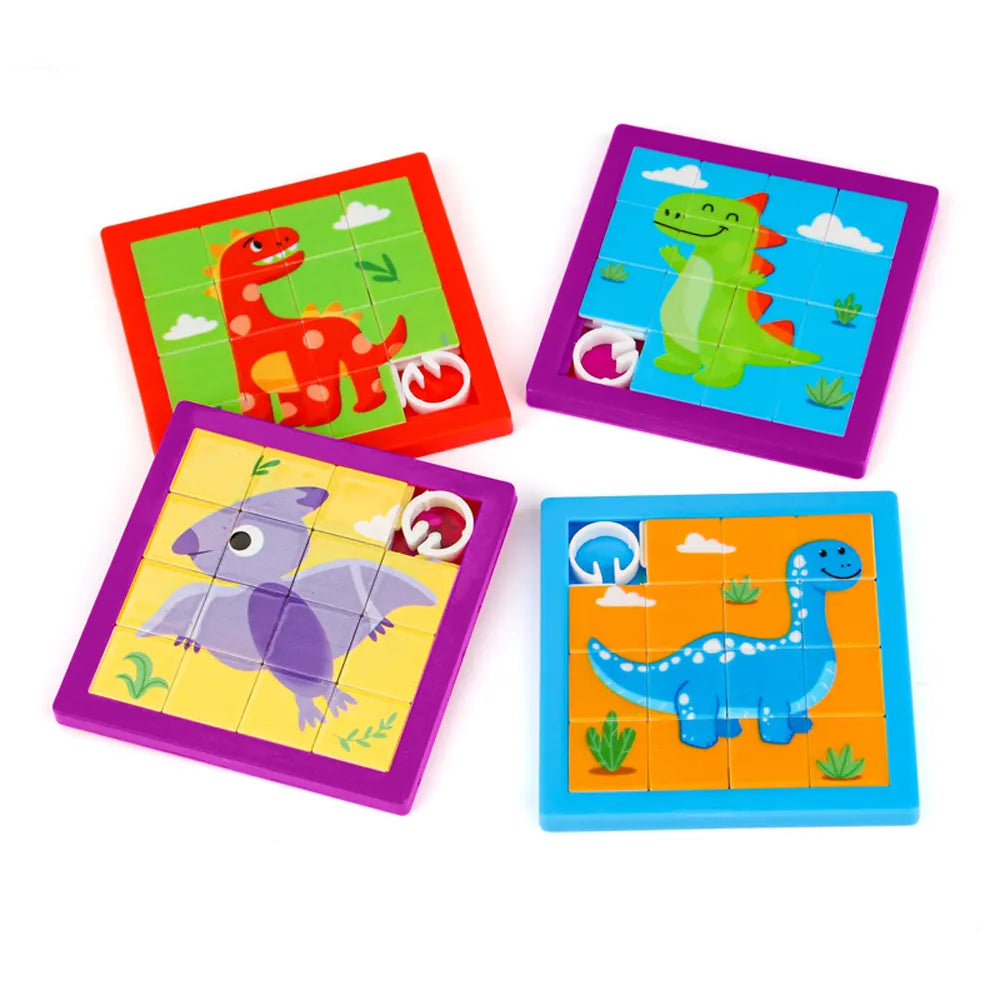Lote de 2 Puzzles Deslizantes Dinosaurio – 3A+