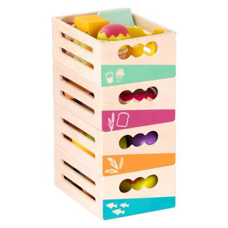 B. Toys Ensemble de Nourriture en Bois 3A+