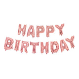 Kit de Globos de Aluminio Oro Rosa HAPPY BIRTHDAY – 40cm