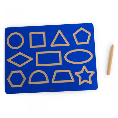 Viga Toys Pre-Writing Tracing Board Shapes - 3Y+