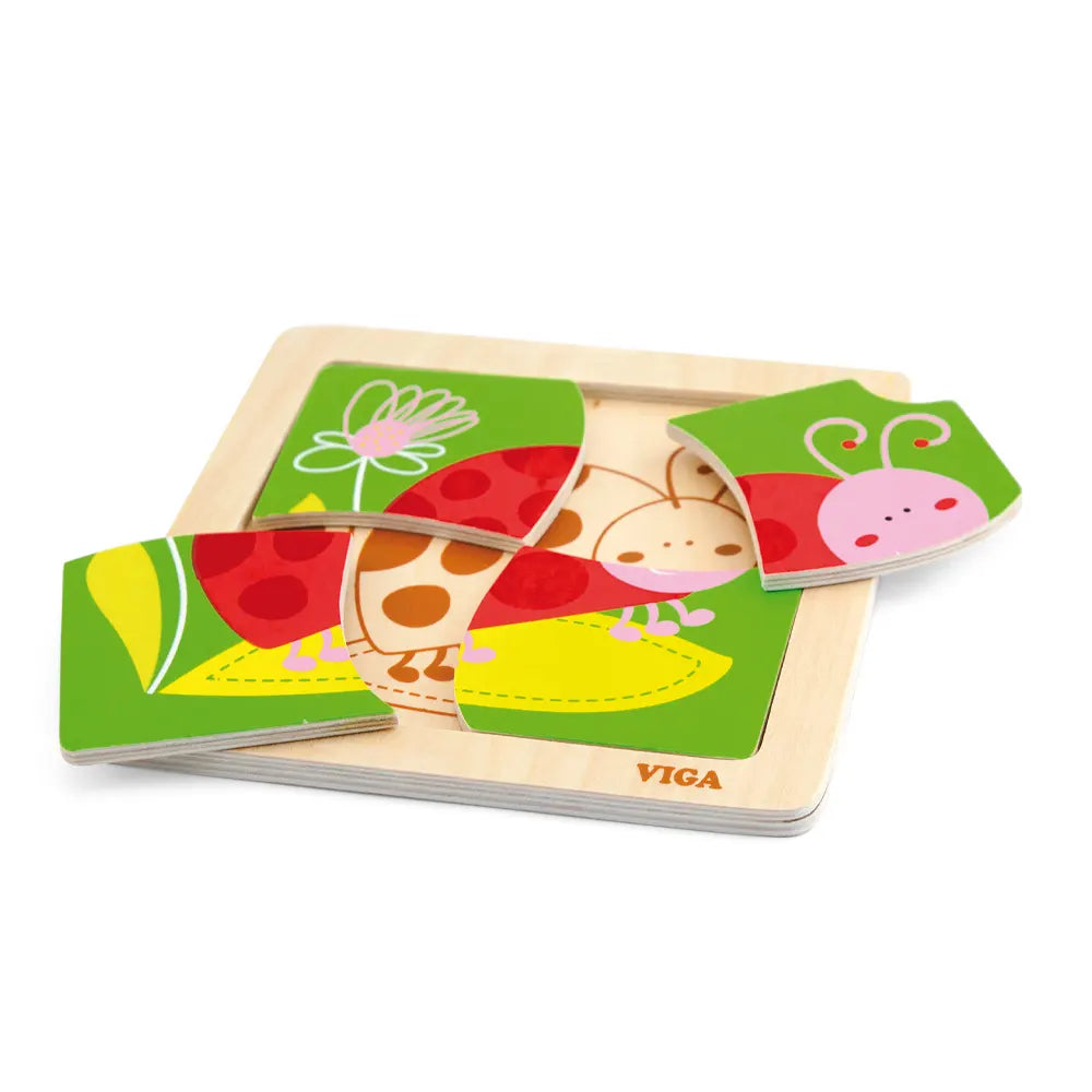 فيغا تويز بازل خشبي مسطح على شكل دعسوقة – +12 شهر