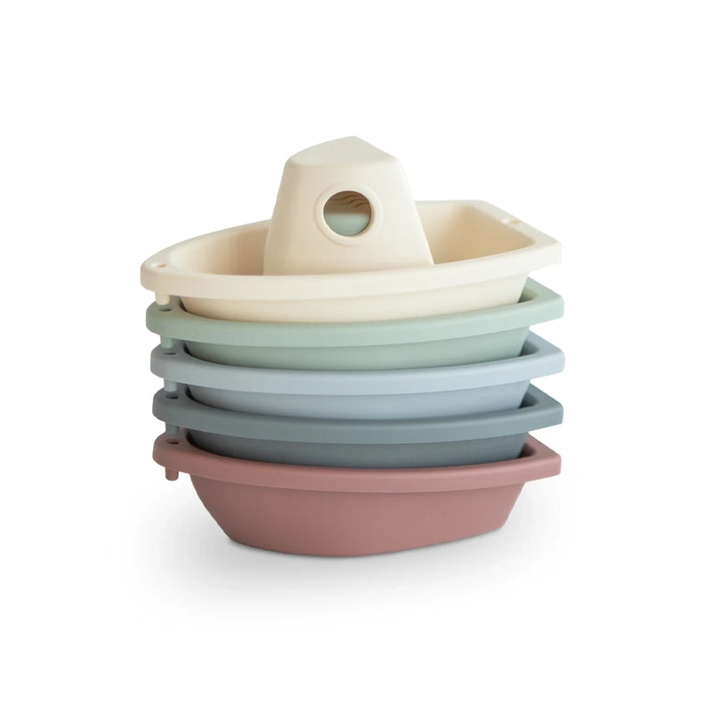 Mushie Set of 5 Bath Boats 10M+