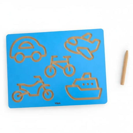 Viga Toys Pre-Writing Tracing Board Transport - 3Y+
