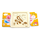 فيغا تويز بازل خشبي مسطح بمقبض على شكل فراشة – +12 شهر