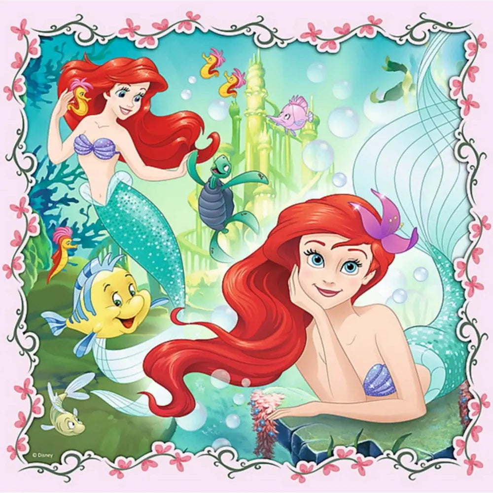 Trefl Puzzle 3en1 Rapunzel et Aurora et Ariel - 3A+