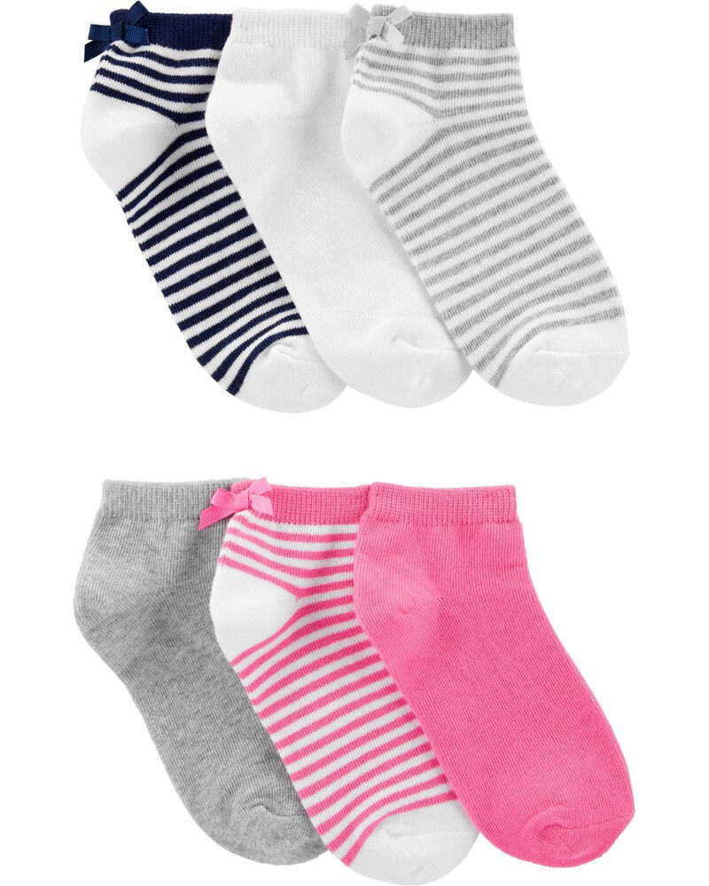 Lot De 6 Chaussettes Carter's - Rose & Gris & Bleu