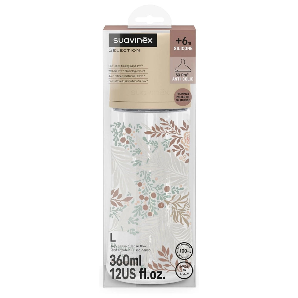 Suavinex Biberon SX Pro Physiologique Débit Lent 360ml - Beige