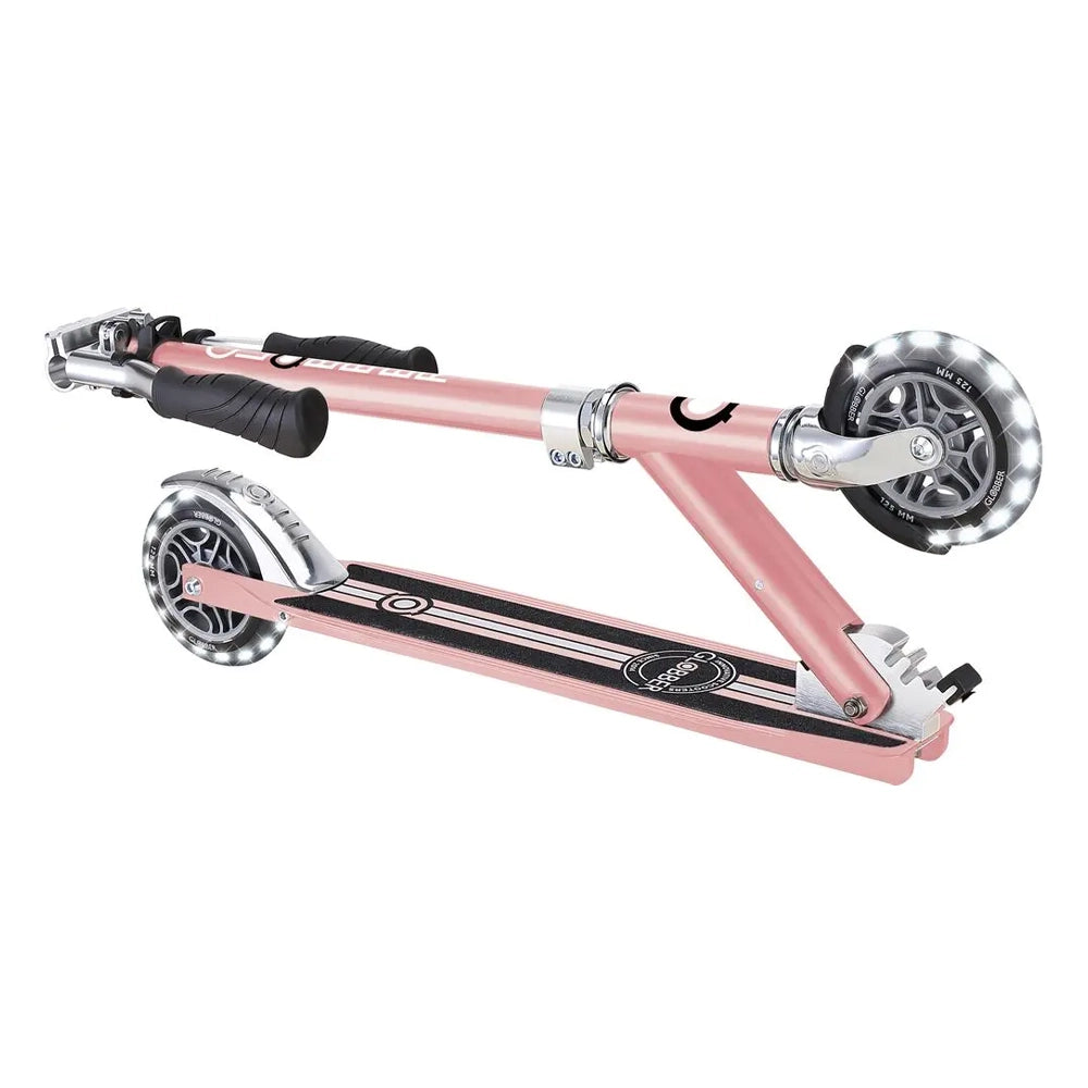 Globber Flow Elements Lights Chrome Scooter - Pink