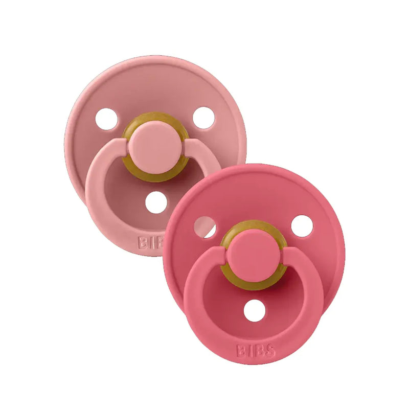 BIBS Lot de 2 Sucettes Anatomiques - Dusty Pink/Coral