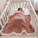 Babymat Couverture d'Hiver 100x100 cm - Cœur Rose