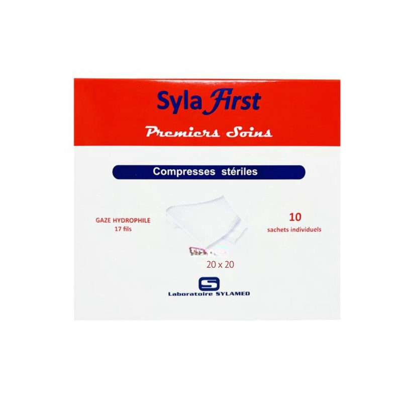 SylaFirst Sterile Gauze Compresses - Box of 10