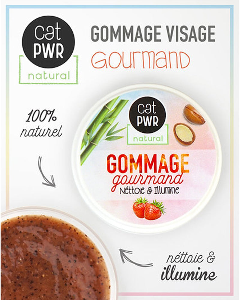 UrbanK Gommage Visage Gourmand Nettoyant et Exfoliant Ultra Doux + Eclat - 60g
