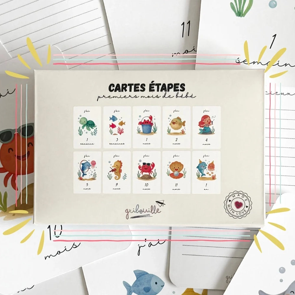 Cartes Étapes - Premiers Mois de Bébé