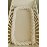 Babymat Braided Crib Bumper - White