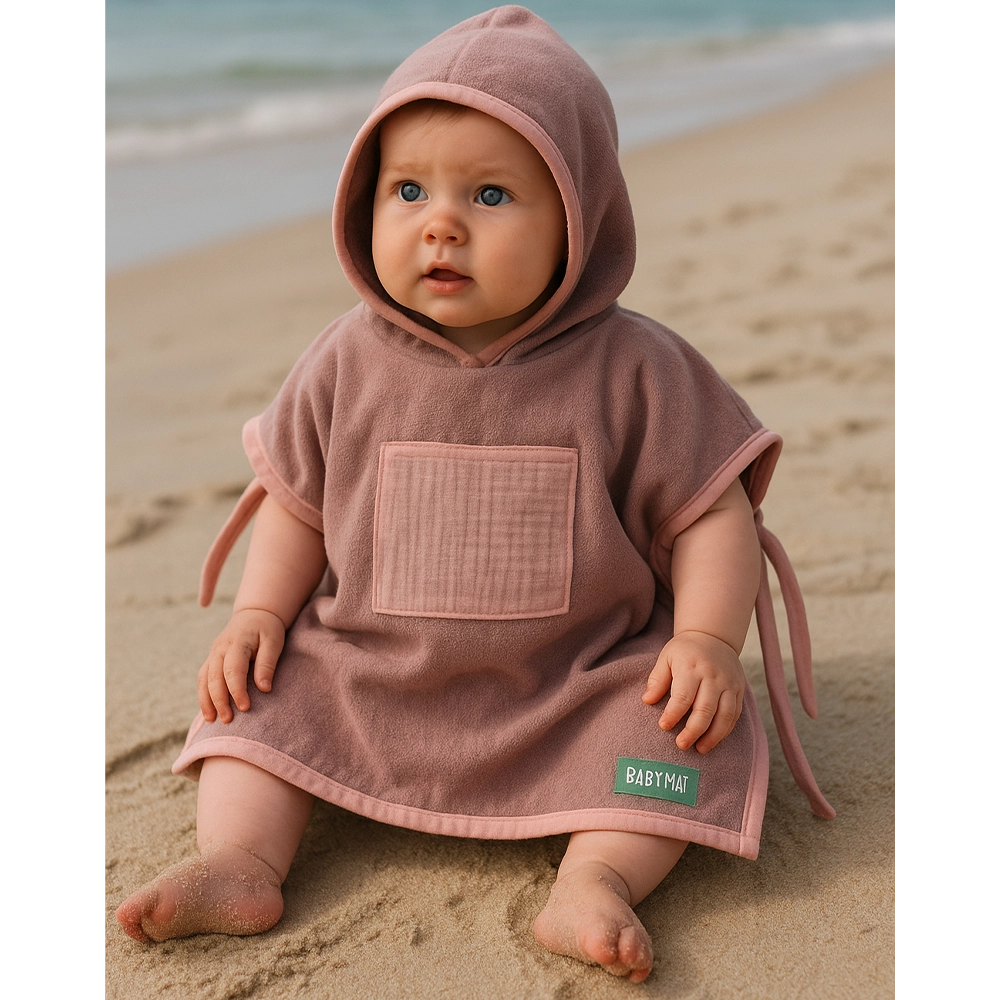 Babymat Poncho de Plage - Rose